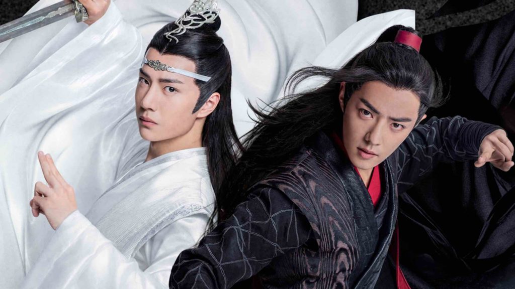 A promotional still of the two lead actors from The Untamed, Xiao Zhan and Wang Yibo.