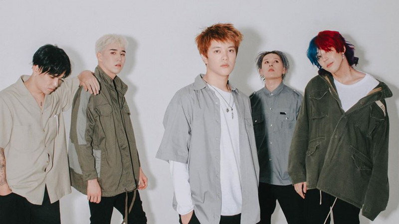 A promotional photo of the five members of Q-pop band Ninety One.
