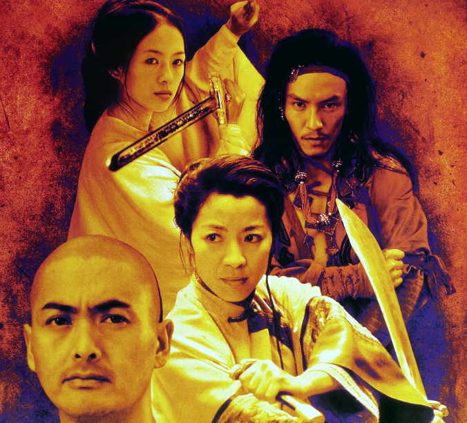 A photo of the four main characters from Crouching Tiger, Hidden Dragon.