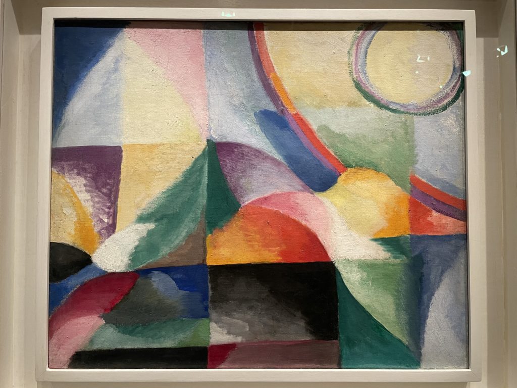 A photo of the painting Contrastes Simultanes by Sonia Delaunay.